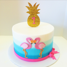 Flamingo Cake with Pineapple
