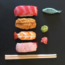 Handmade sugar sushi
