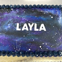 Galaxy Sheet Cake