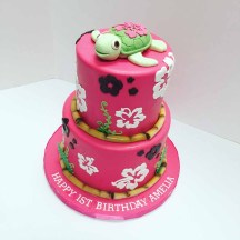 Pink Honu Cake