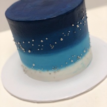 Smooth Ombre Galaxy Cake