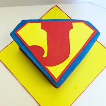 Superman J Cake