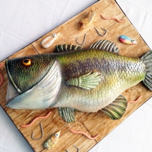 Large Mouth Bass Grooms Cake