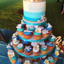 Aqua Buttercream and Seashells