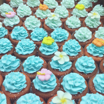 Blue Ruffle Cupcakes