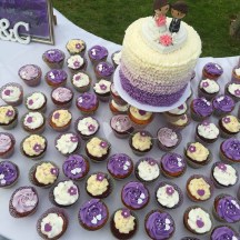 Purple Wedding Cupcakes