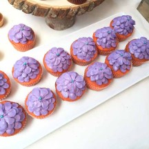 Purple Flower Cupcakes