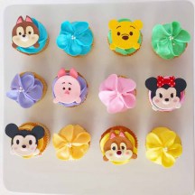 Tsum Tsum Rainbow Cupcakes