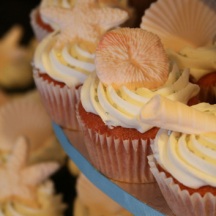 Seashell Cupcake Tower Close-Up