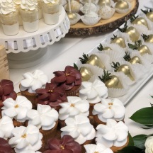 Burgundy and White Dessert Table 1