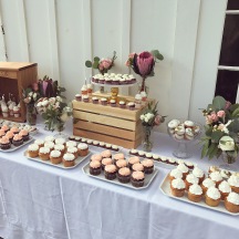 Cream & Peach Dessert Table 2