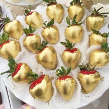 Gold Leaf Chocolate Covered Strawberries