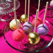 Gold, Pink and Purple Cake Pops