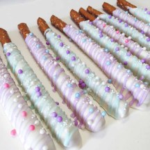 Lavender and Aqua Pretzel Wands