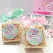 Peppa Pig Rice Krispy Treat Favors