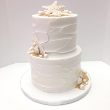 2-tier White Ocean Cake