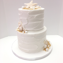 2-tier White Ocean Cake