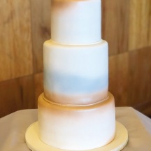 Airbrush Copper and Dusty Blue Cake