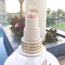 Gold Fondant Chevron