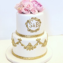 Gold Lace and Monogram