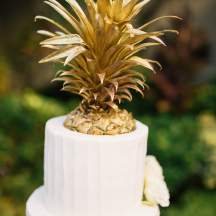 Gold Pineapple Cake Topper
