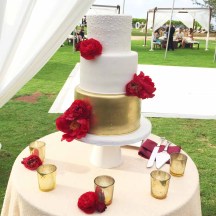 Gold Leaf Wedding Cake