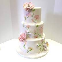 Hand Painted Floral Cake