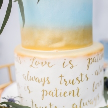 Hand Painted Lettering Wedding Cake