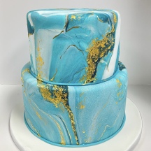 Marble Fondant w/ Edible Gold Leaf