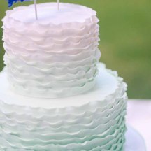 Mint Fondant Ruffles