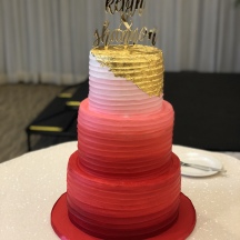 Ombre Red with Texture and Gold Leaf