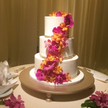Pink Orchids and Gold Bands