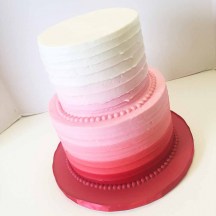 Red Ombre Textured Buttercream