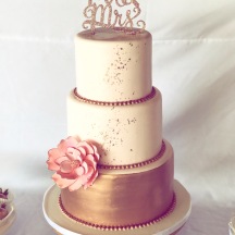 Rose Gold Wedding Cake