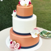 Rose Gold and Navy Fondant