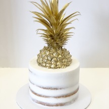 Semi Naked Single tier and Gold Pineapple