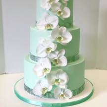 Smooth Mint Buttercream with Fresh Orchids