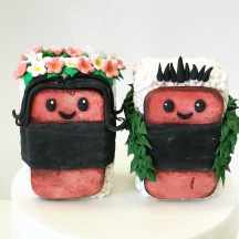 Spam Musubi Bride and Groom Cake Toppers