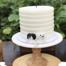 Sugar Doggies on 6” Cake