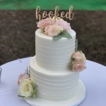 Textured Buttercream with Blush Flowers