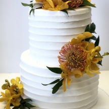 Yellow Protea Textured Buttercream