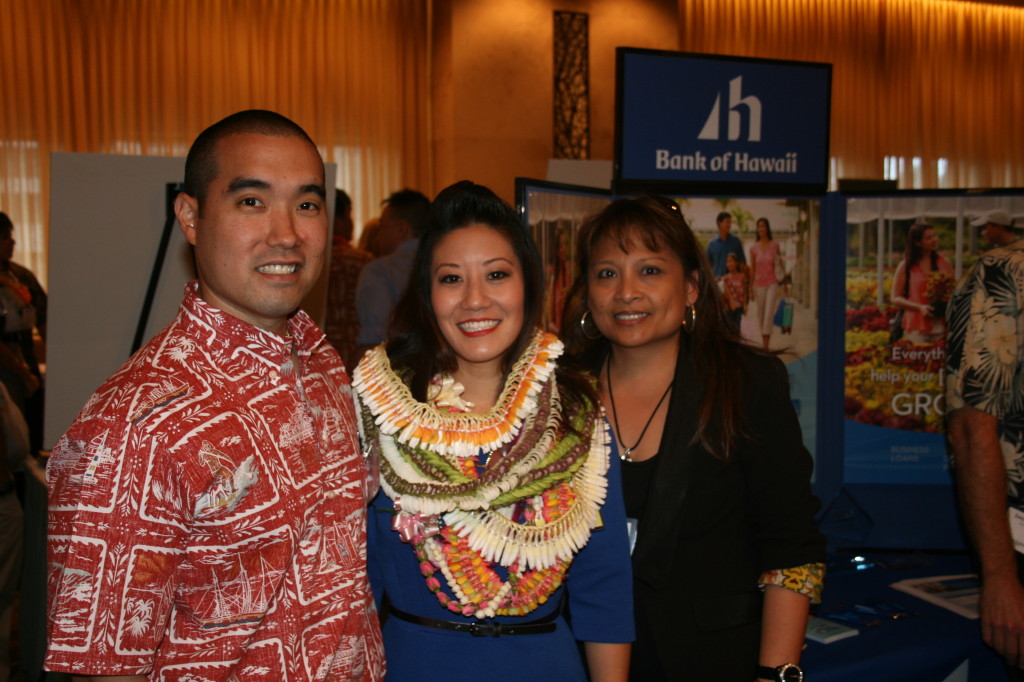 Myself with our Bank of Hawaii Business Bankers Reid Hinaga & Mel Racadio