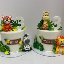 Safari Twin Birthday Cakes