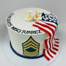 Military One Tier Cake