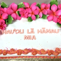 Sugar Plumeria Sheet Cake