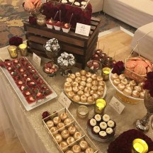 Burgundy and Gold Dessert Table 2