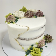 Partially Semi-Naked w/ Buttercream Succulents
